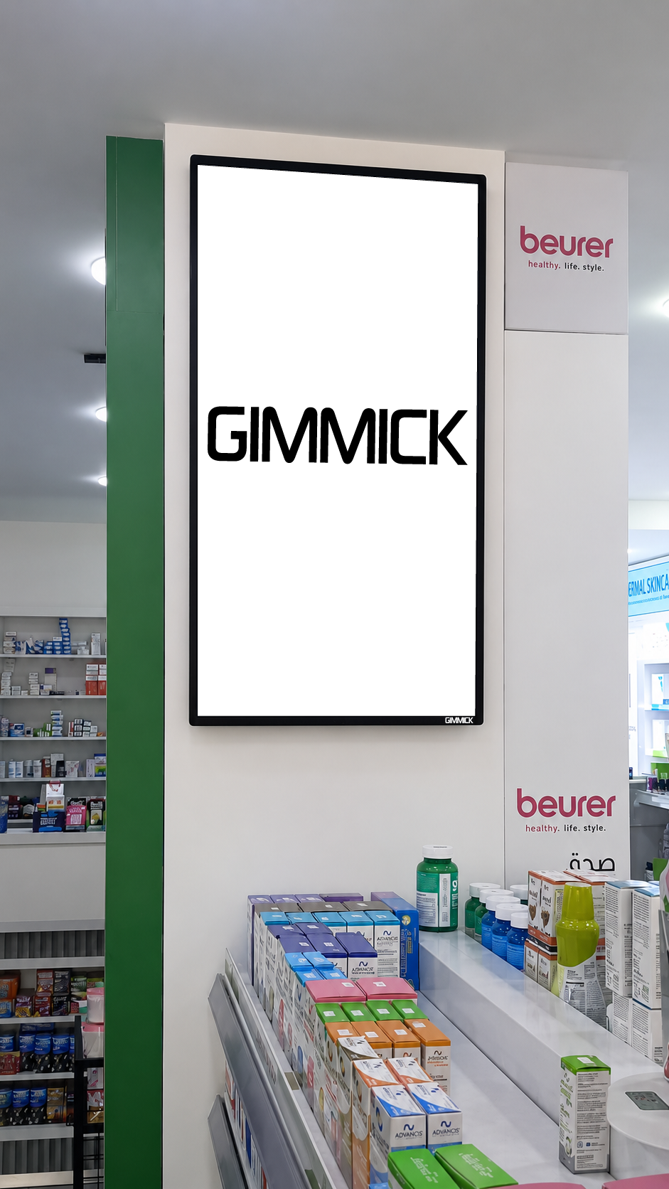 Gimmick Screen at 911 Pharmacy Amman